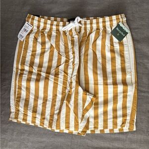 RSQ Men’s Mustard and White Striped Shorts, Size: Small, NWT